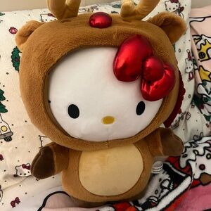 Hello kitty kid robot reindeer plush NWT